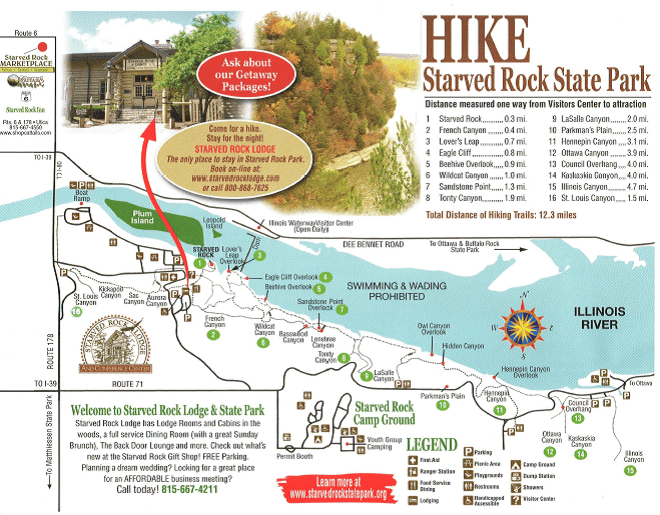 Starved Rock Fishing Map Starved Rock State Park - The Silvermine . . . And His