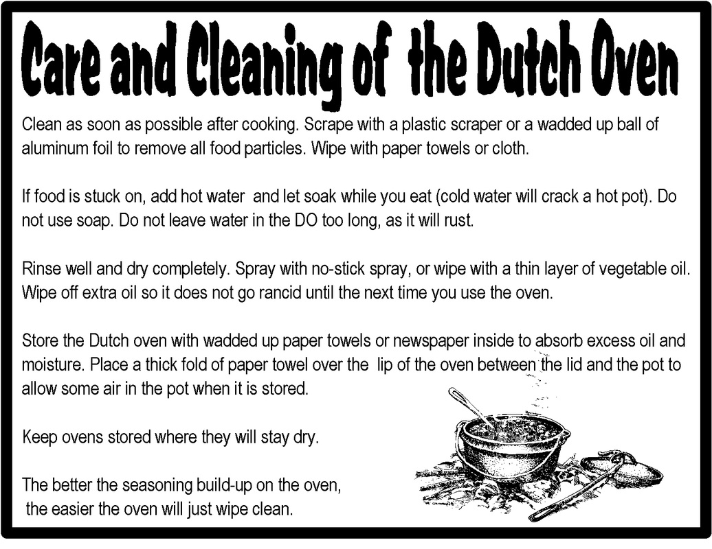 Dutch Oven Cooking Chart